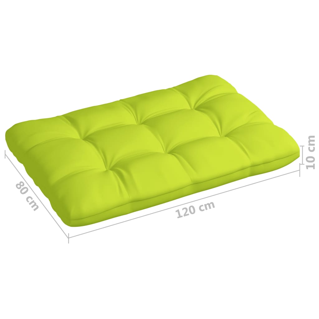 vidaXL Blazine za kavč iz palet 7 kosov svetlo zelene