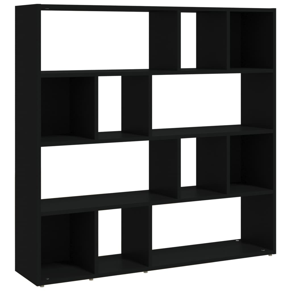 vidaXL Knjižna omara/pregrada črna 105x24x102 cm