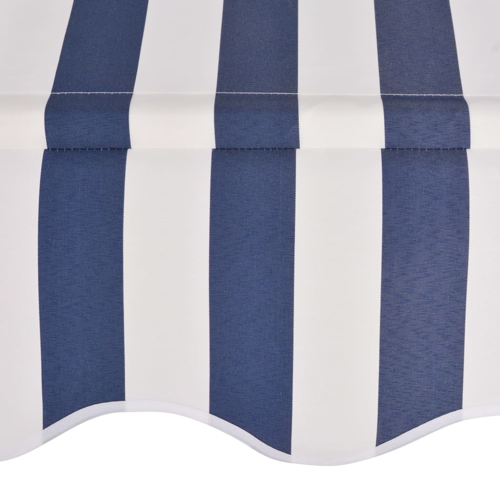 vidaXL Ročno zložljiva tenda 200 cm modre in bele črte