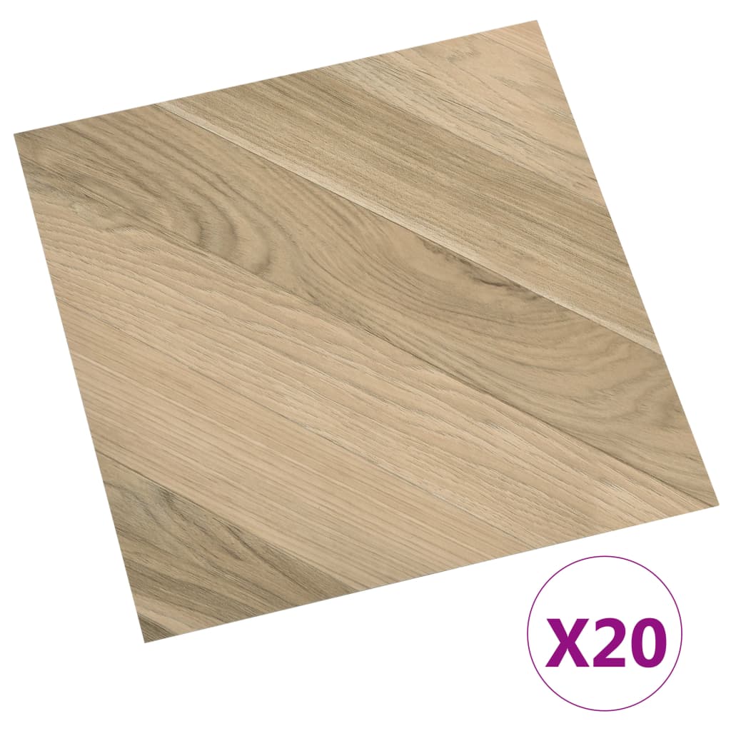 vidaXL Samolepilne talne plošče 20 kosov PVC 1,86 m² rjave črtaste