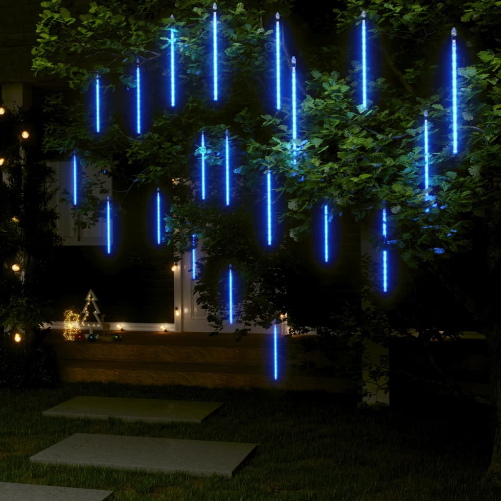 vidaXL Lučke utrinki 20 kosov 30 cm modre 480 LED lučk