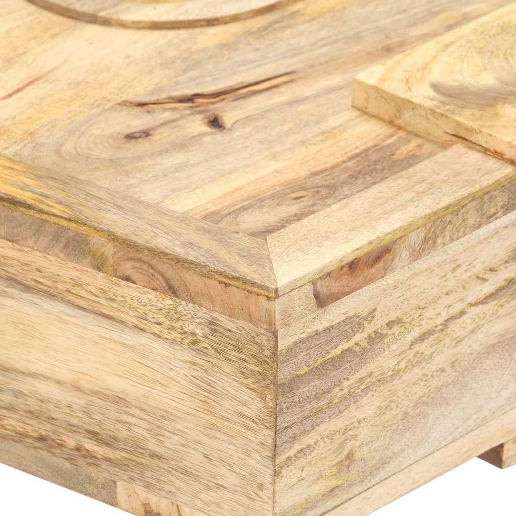 vidaXL Klubska mizica v obliki kasete 100x52x45 cm trden mangov les