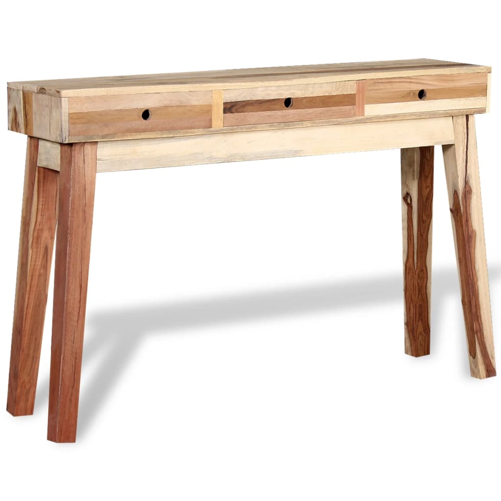 vidaXL Konzolna mizica iz trdnega predelanega lesa
