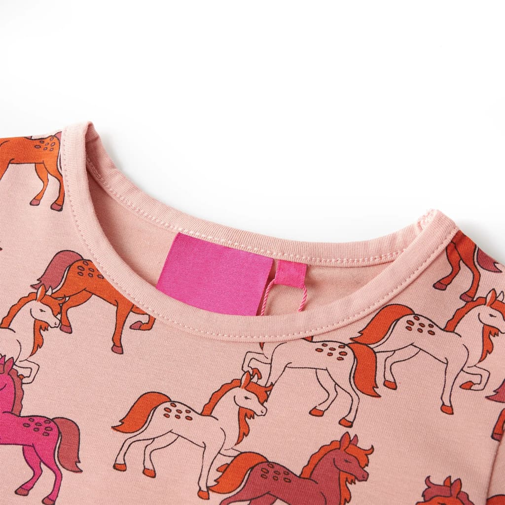Otroška pižama z dolgimi rokavi svetlo roza 116