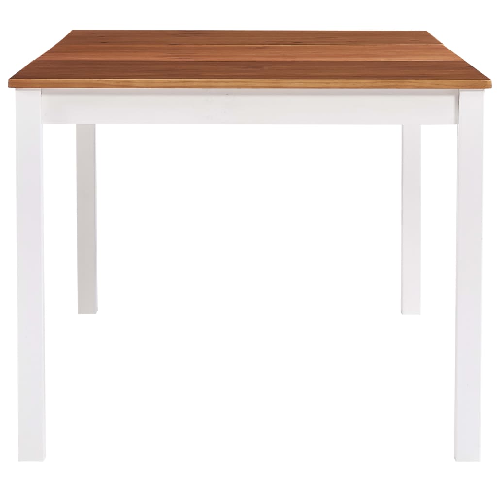 vidaXL Jedilna miza bela in rjava 180x90x73 cm borovina