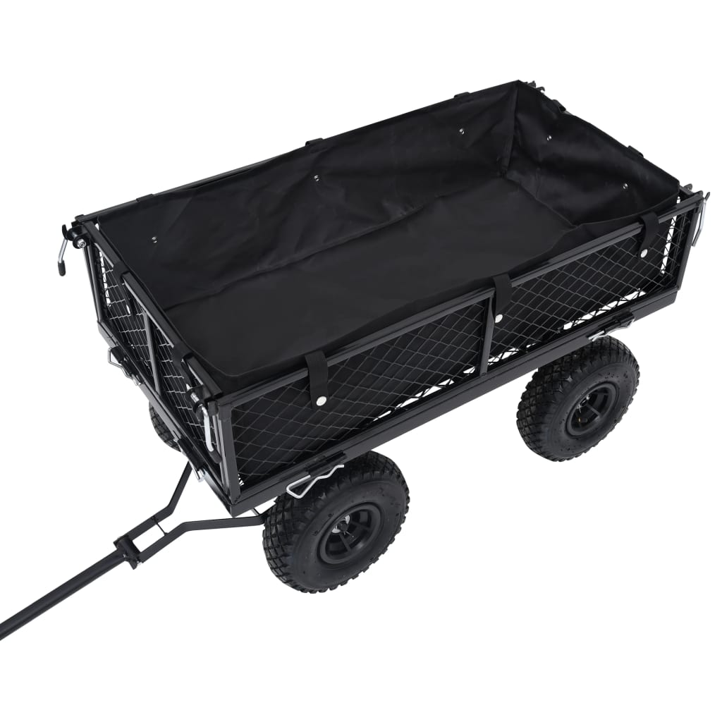 vidaXL Podloga za vrtni voziček črna 86x46x22 cm blago