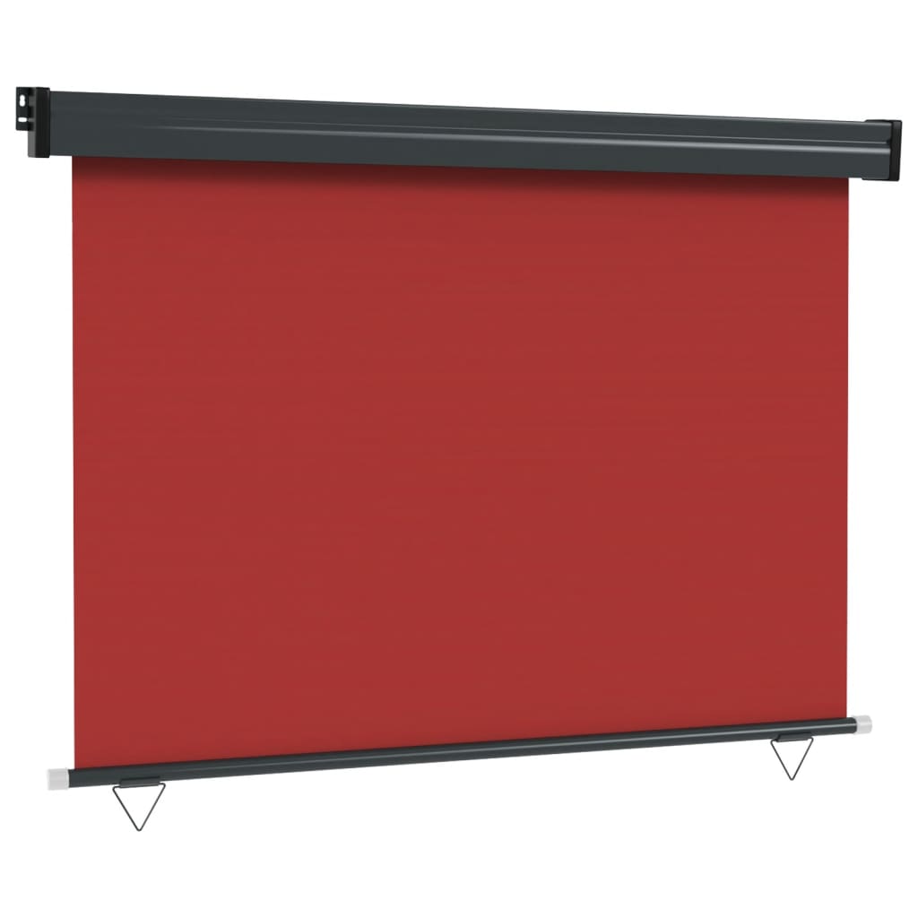 vidaXL Balkonska stranska tenda 122x250 cm rdeča