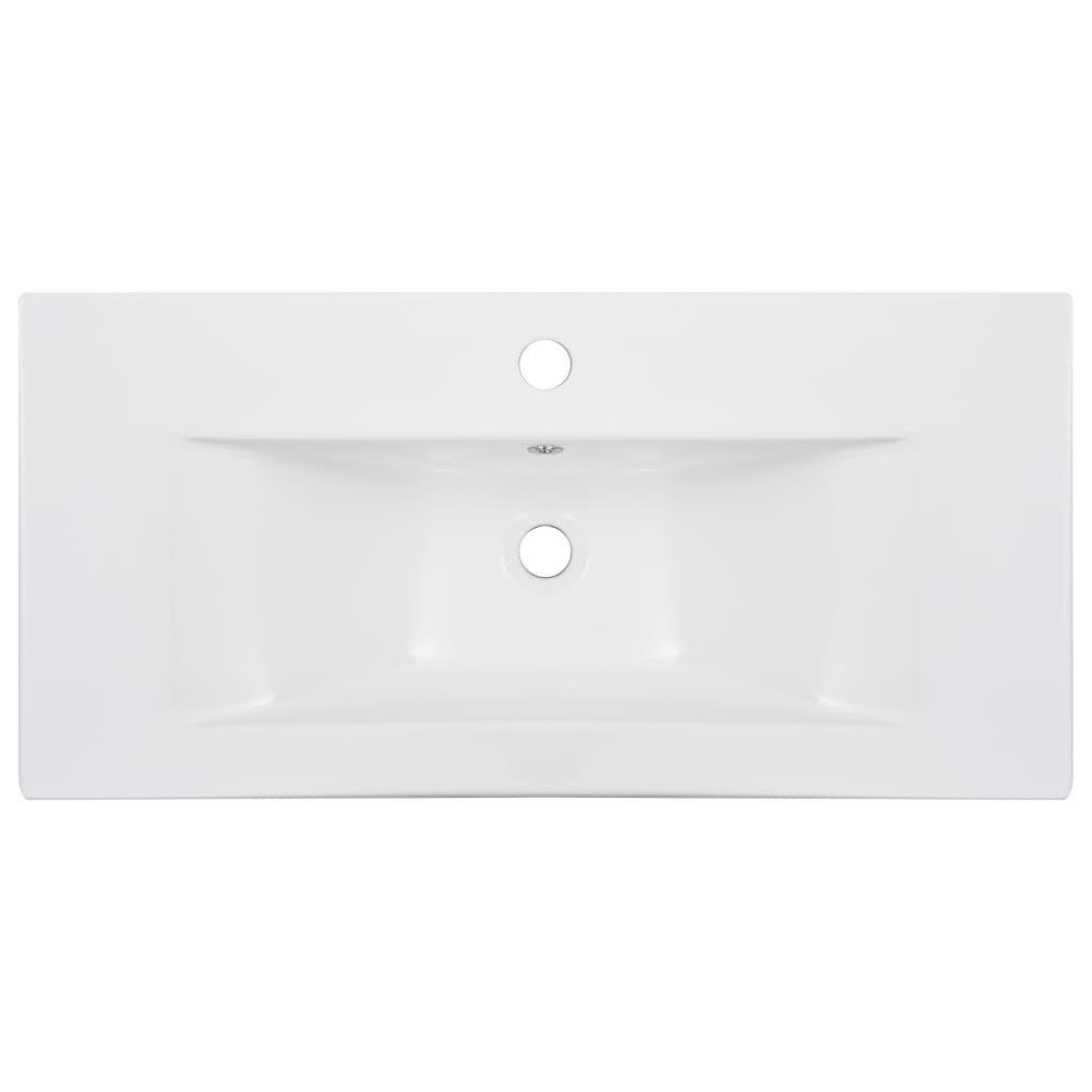vidaXL Omarica za umivalnik z vgradnim umivalnikom siva iverna plošča