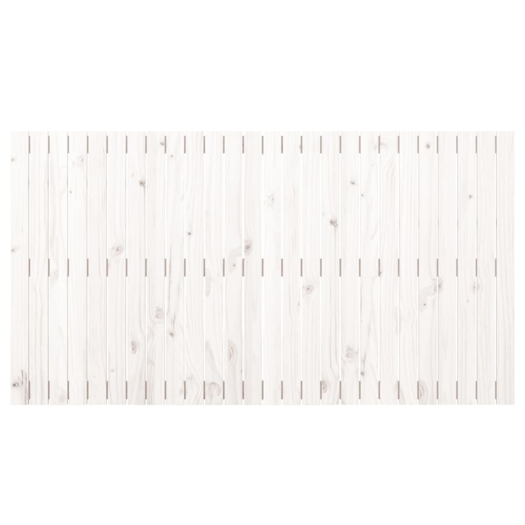 vidaXL Stensko posteljno vzglavje belo 166x3x90 cm trdna borovina