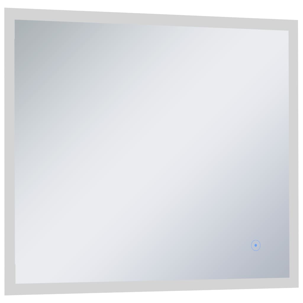vidaXL Kopalniško LED stensko ogledalo s senzorjem na dotik 60x50 cm