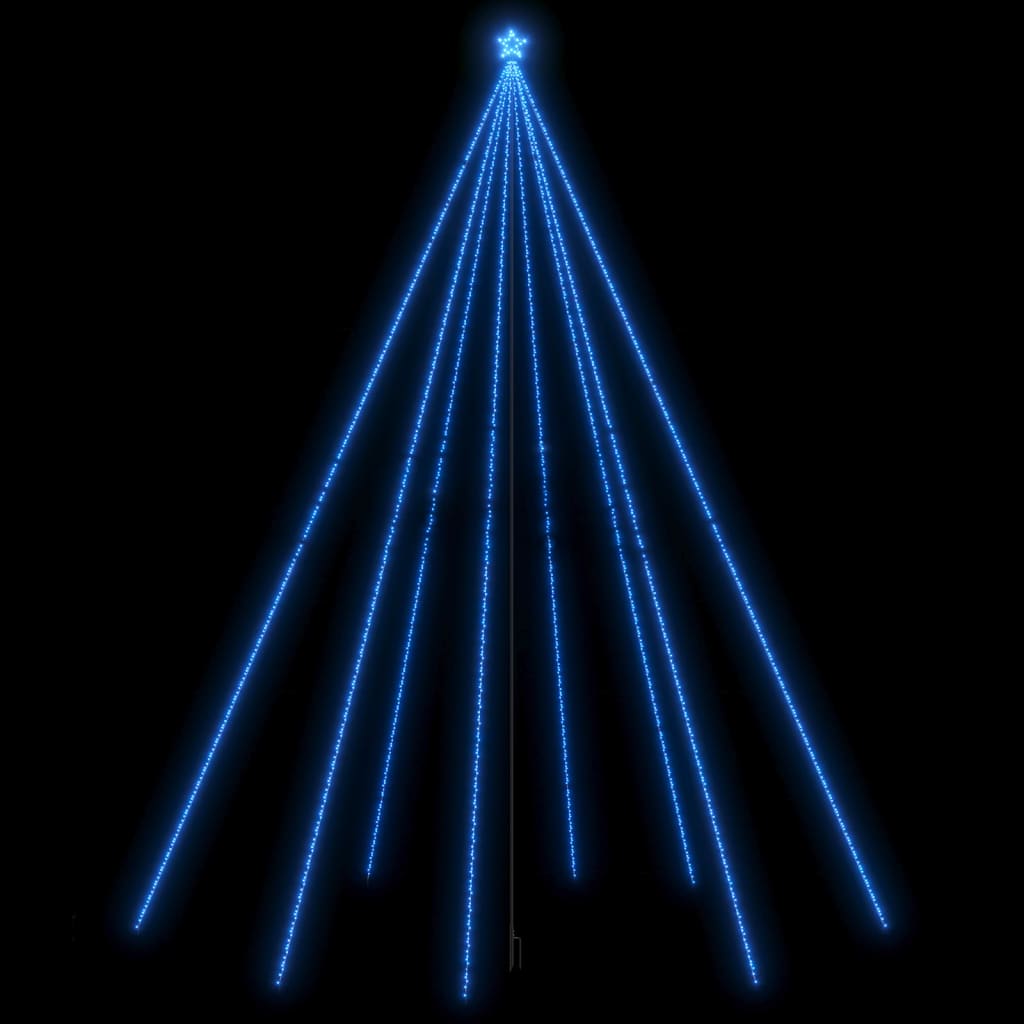 vidaXL Novoletna jelka iz lučk notranje/zunanja 1300 LED modra 8 m