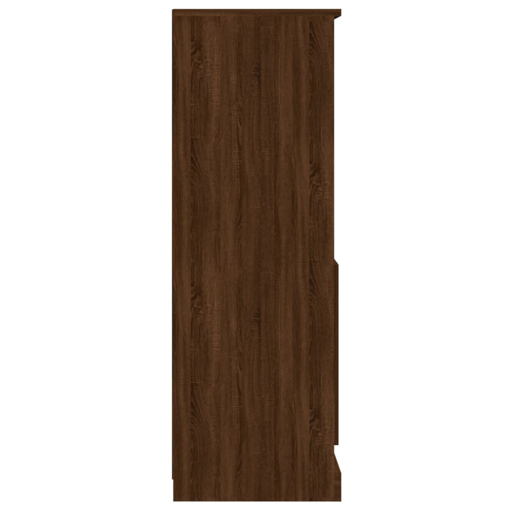 vidaXL Visoka omara rjav hrast 60x35,5x103,5 cm inženirski les