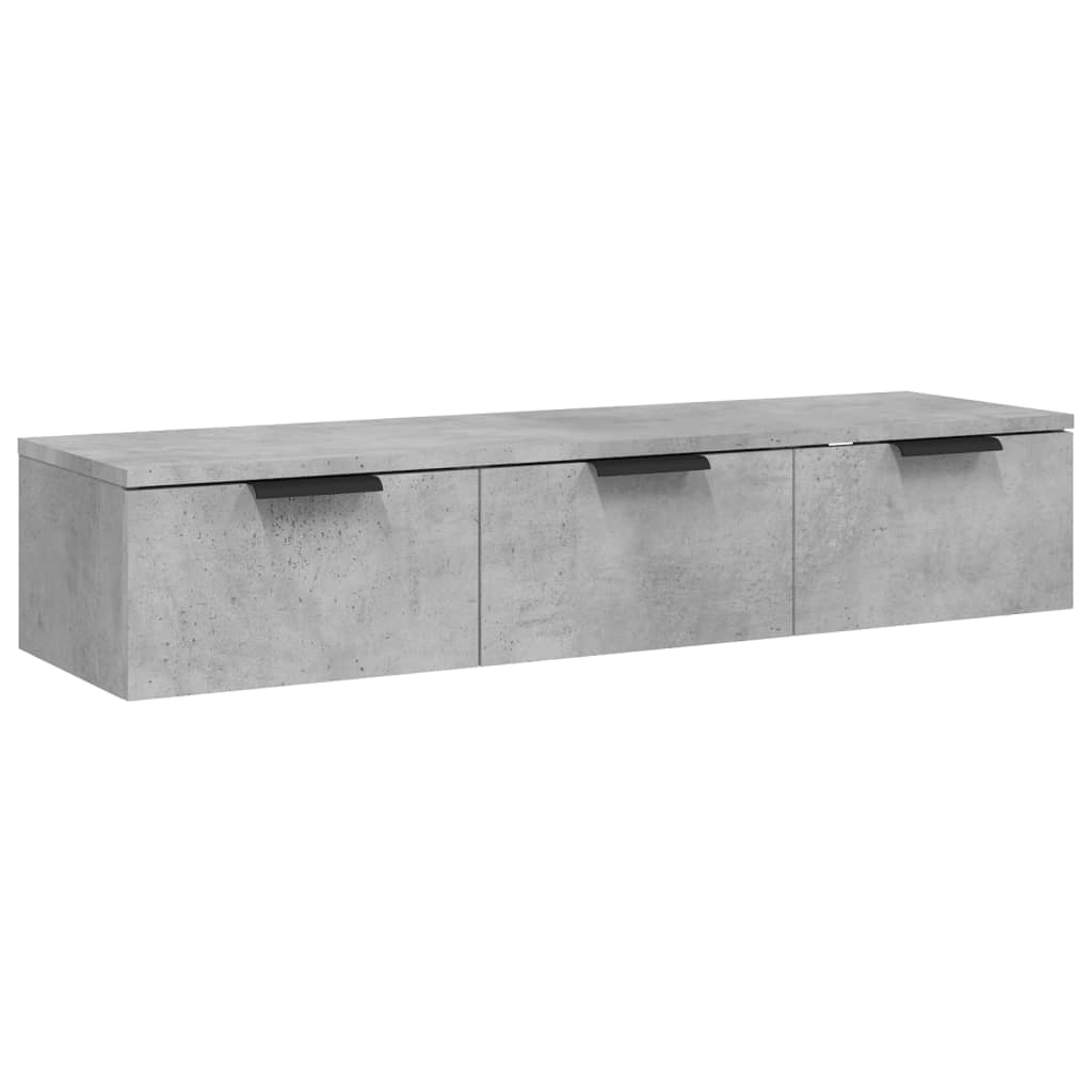 vidaXL Stenska omarica betonsko siva 102x30x20 cm konstruiran les