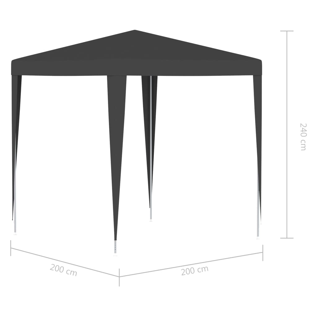 vidaXL Profesionalen vrtni šotor 2x2 m antraciten