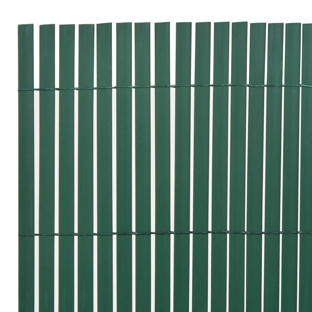 vidaXL Dvostranska vrtna ograja PVC 90x300 cm zelena