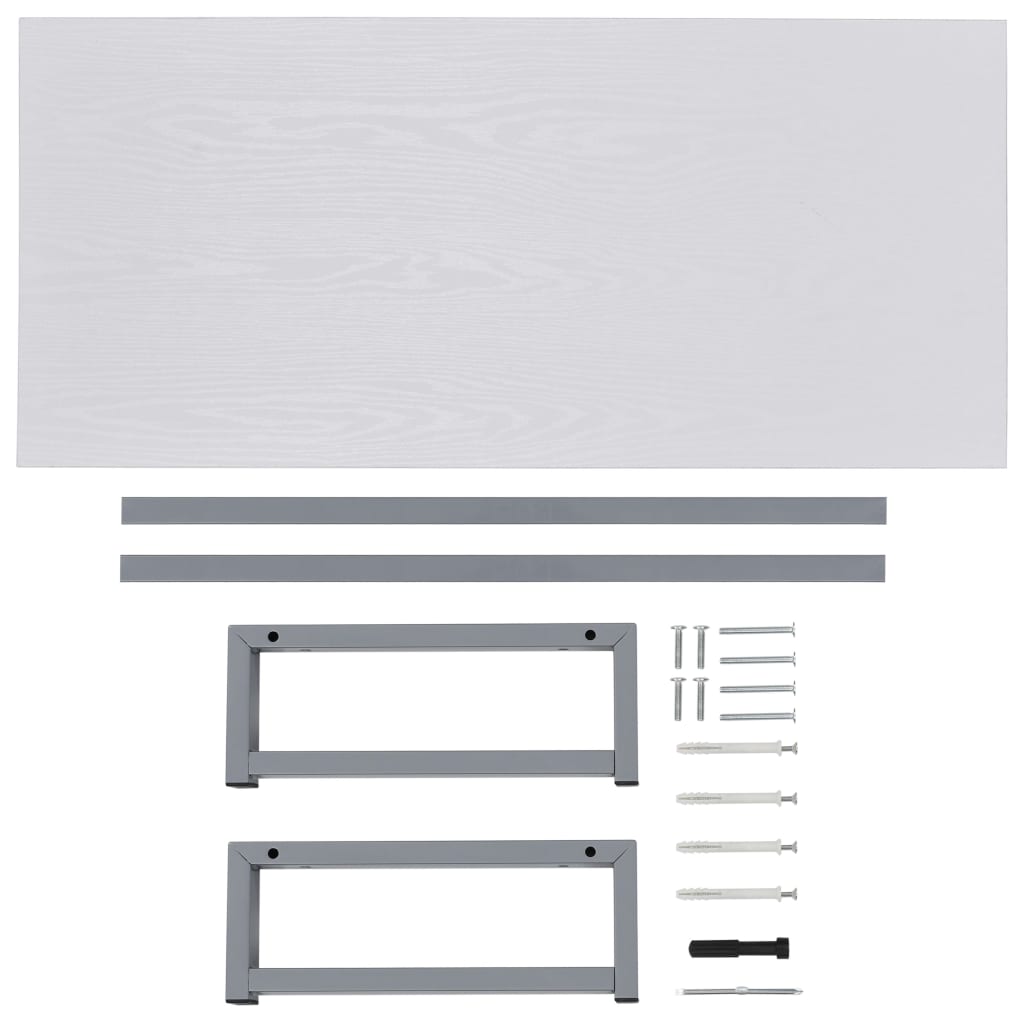 vidaXL Kopalniško pohištvo bele barve 90x40x16,3 cm
