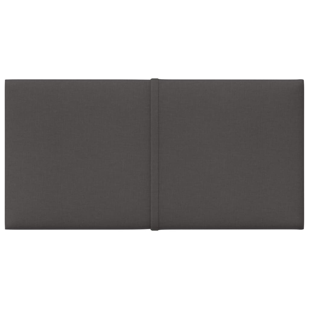 vidaXL Stenski paneli 12 kosov temno sivi 30x15 cm blago 0,54 m²