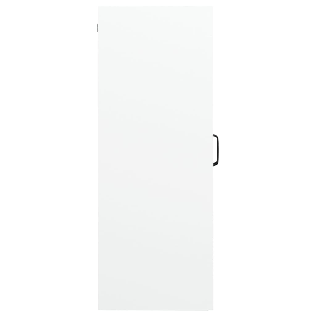 vidaXL Viseča stenska omarica visok sijaj bela 69,5x34x90 cm