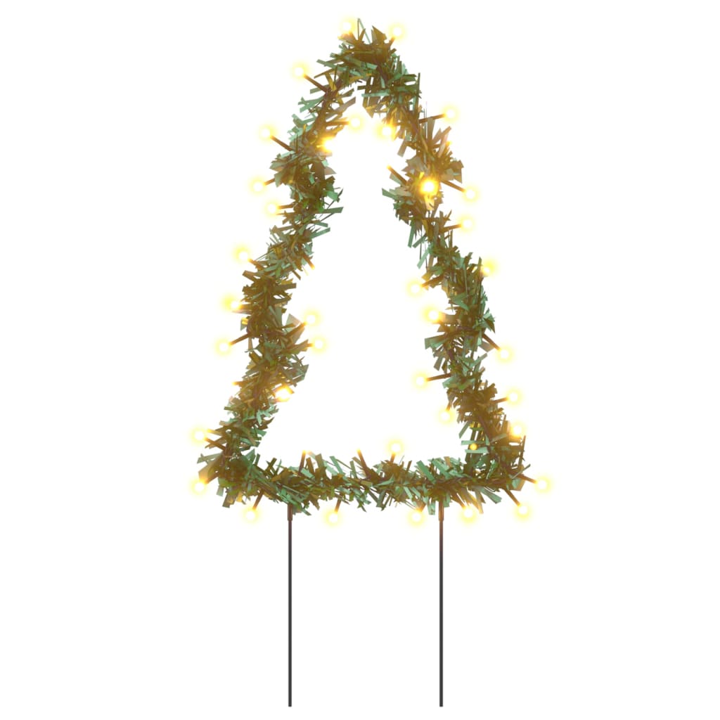 vidaXL Božična svetlobna dekoracija s konicami 3 kos drevo 50 LED 30cm