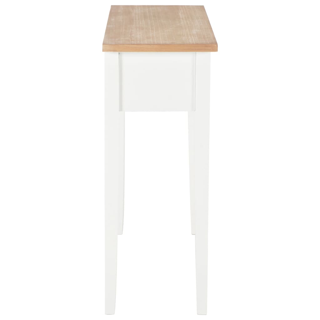 vidaXL Toaletna konzolna mizica iz lesa 79x30x74 cm bela