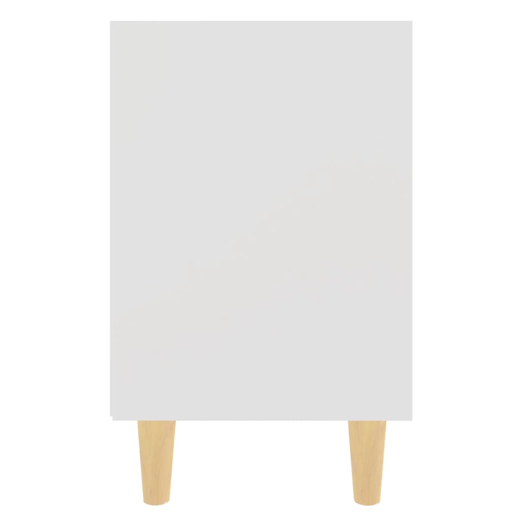 vidaXL Nočna omarica z lesenimi nogami 2 kosa bela 40x30x50 cm