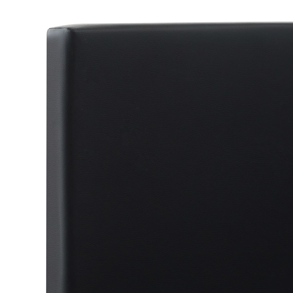 vidaXL Posteljni okvir s predali črno umetno usnje 160x200 cm