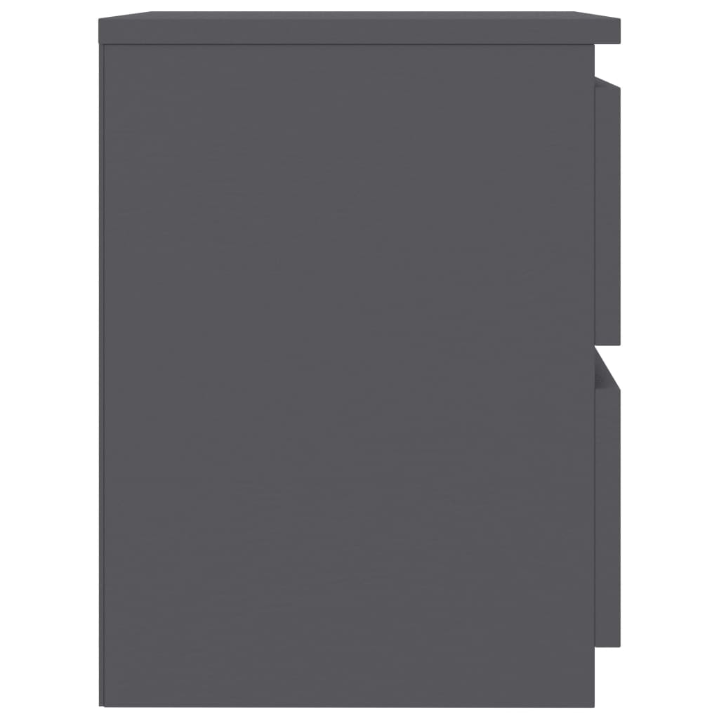 vidaXL Nočna omarica siva 30x30x40 cm iverna plošča