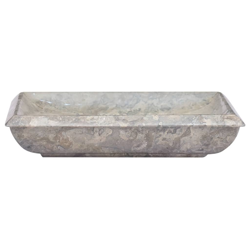 vidaXL Umivalnik siv 50x35x10 cm marmor