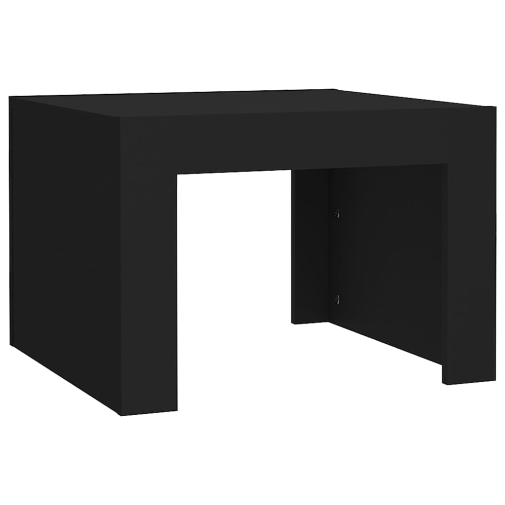 vidaXL Klubska mizica črna 50x50x35 cm iverna plošča