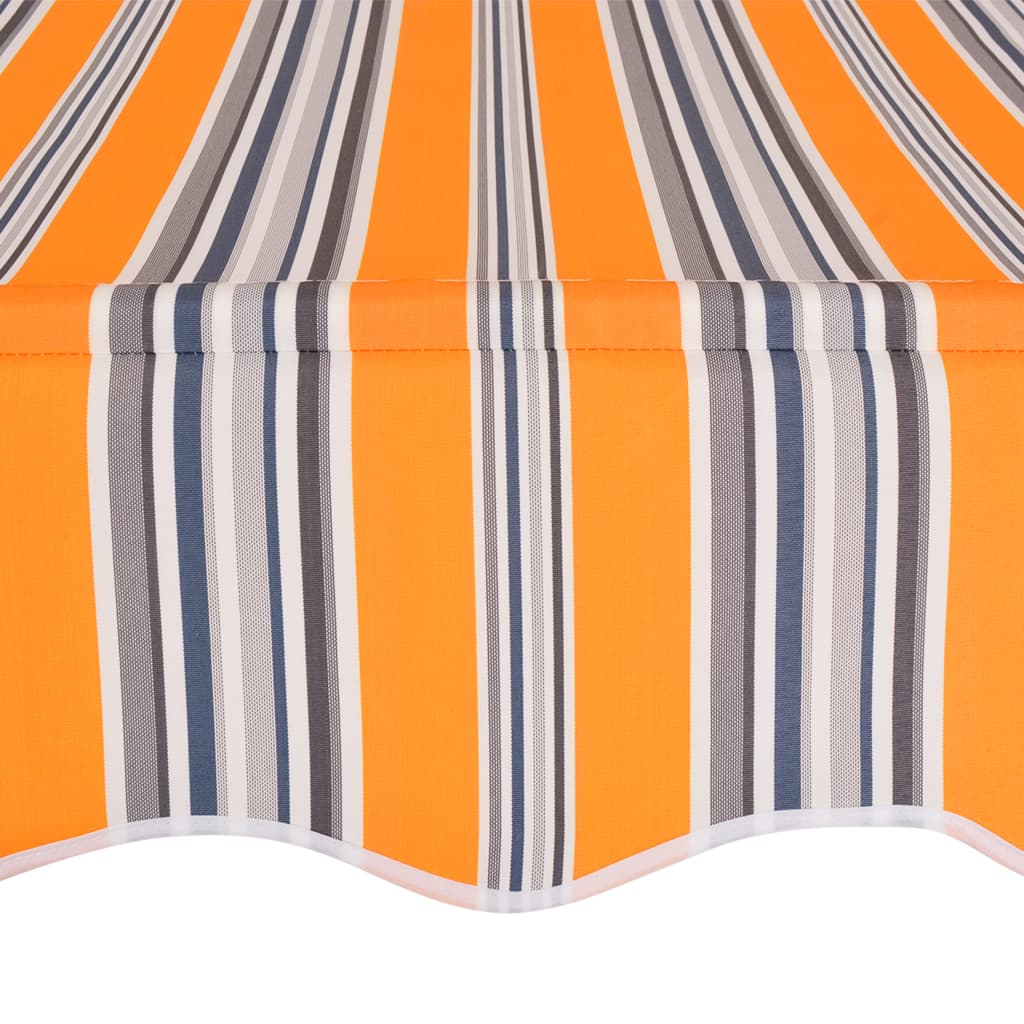 vidaXL Ročno zložljiva tenda 300 cm rumene in modre črte