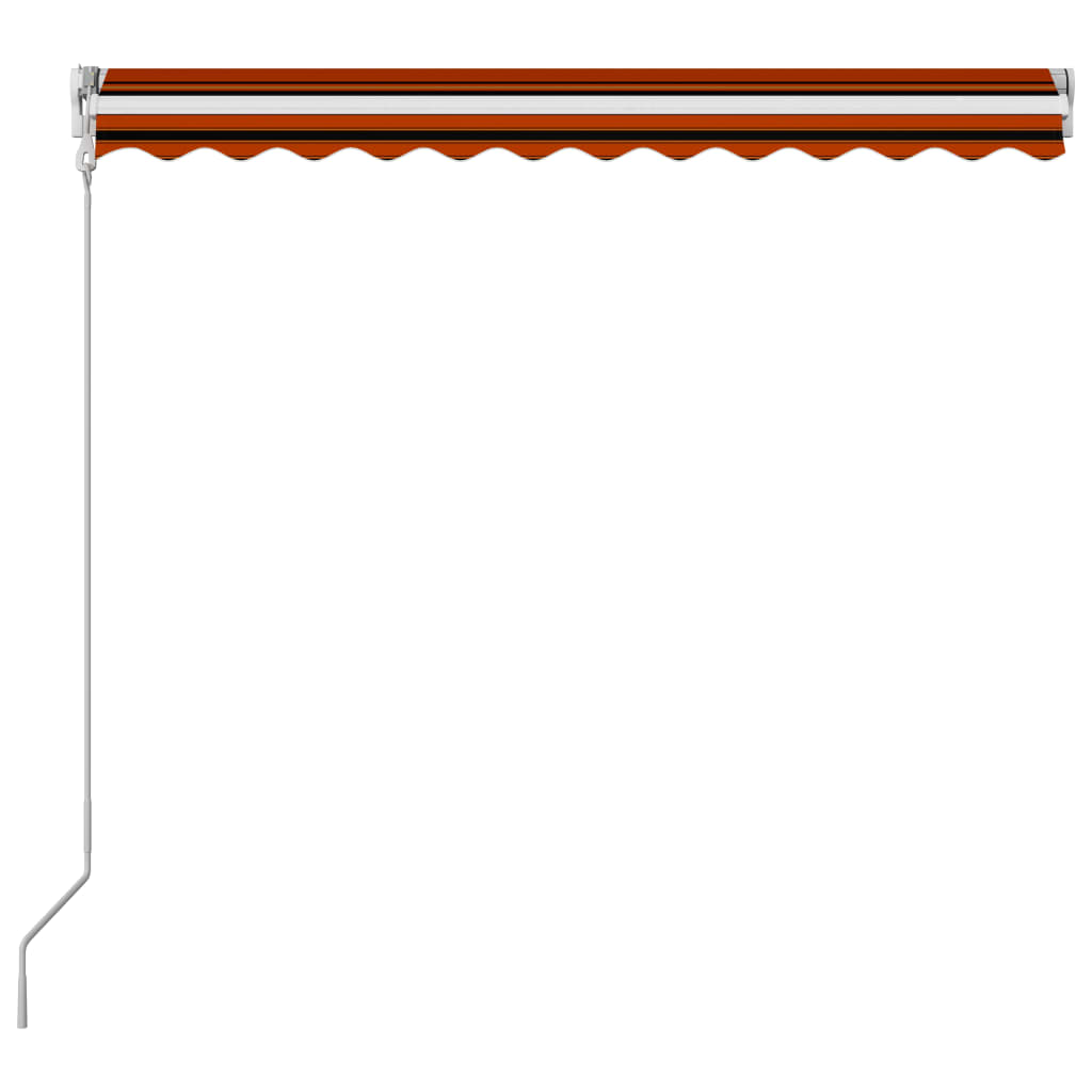 vidaXL Avtomatsko zložljiva tenda 350x250 cm oranžna in rjava