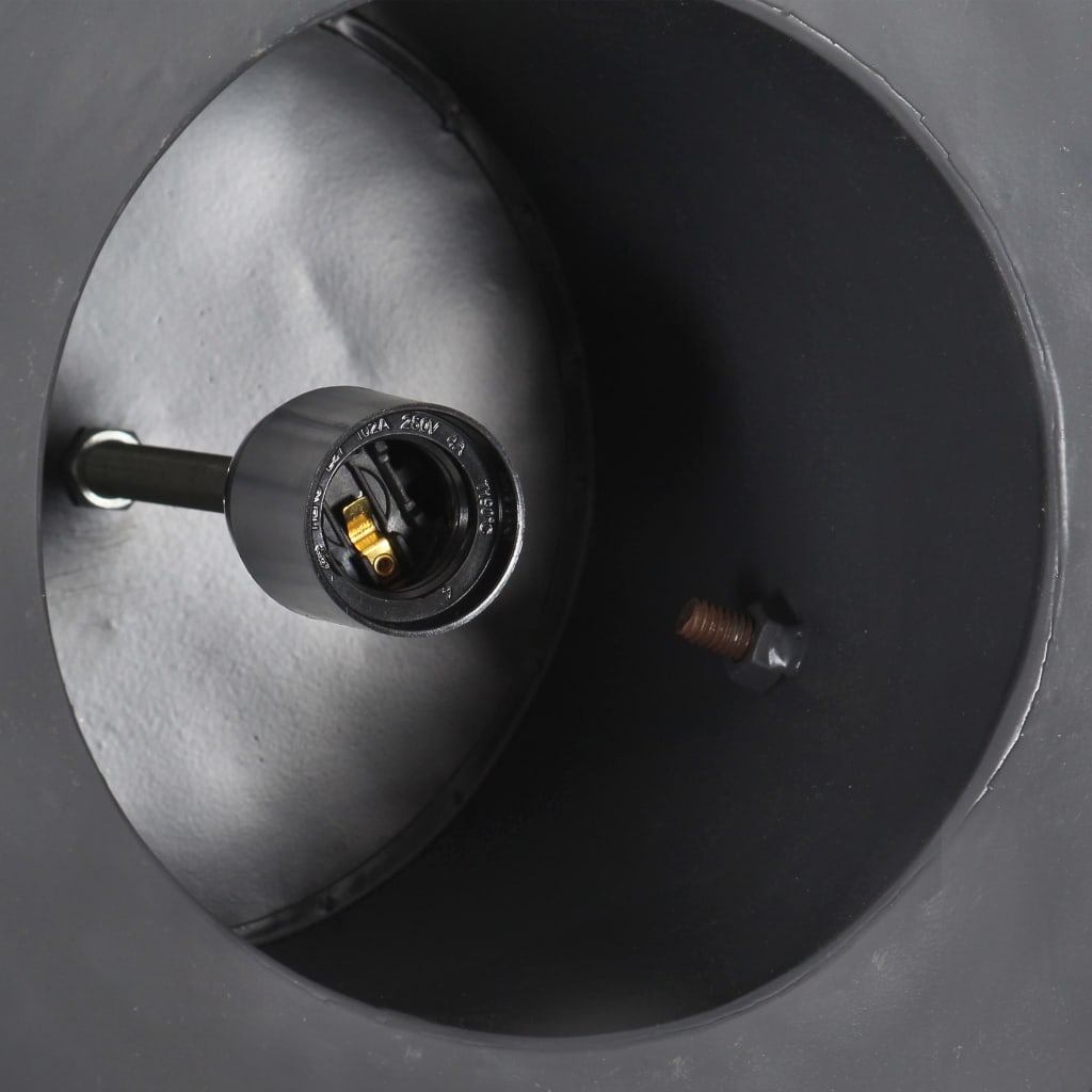 vidaXL Industrijska viseča svetilka 25 W siva okrogla les 52 cm E27