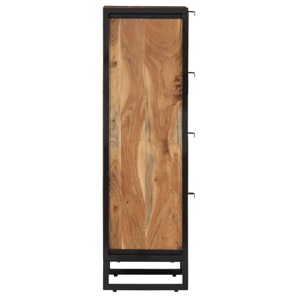 vidaXL Kopalniška omarica 40x30x100 cm akacijev les in železo