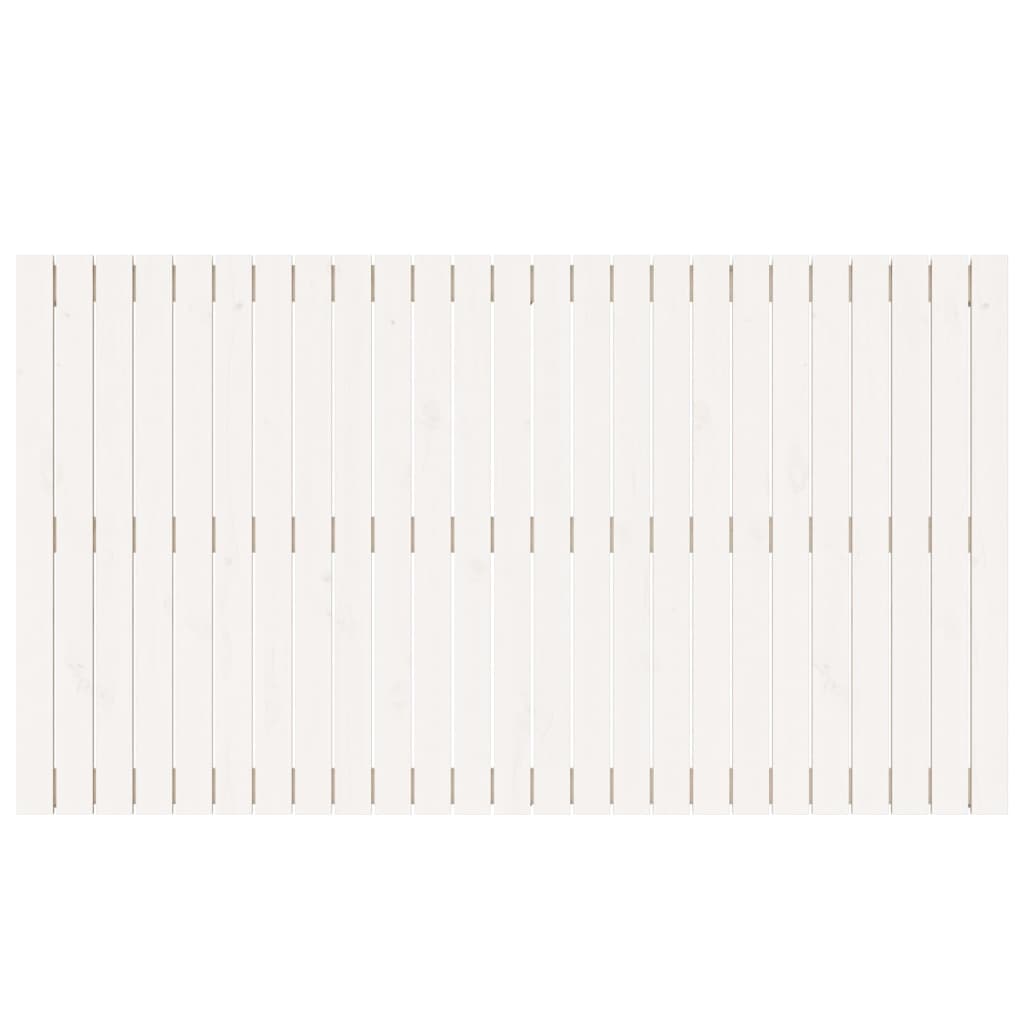 vidaXL Stensko posteljno vzglavje belo 159,5x3x90 cm trdna borovina