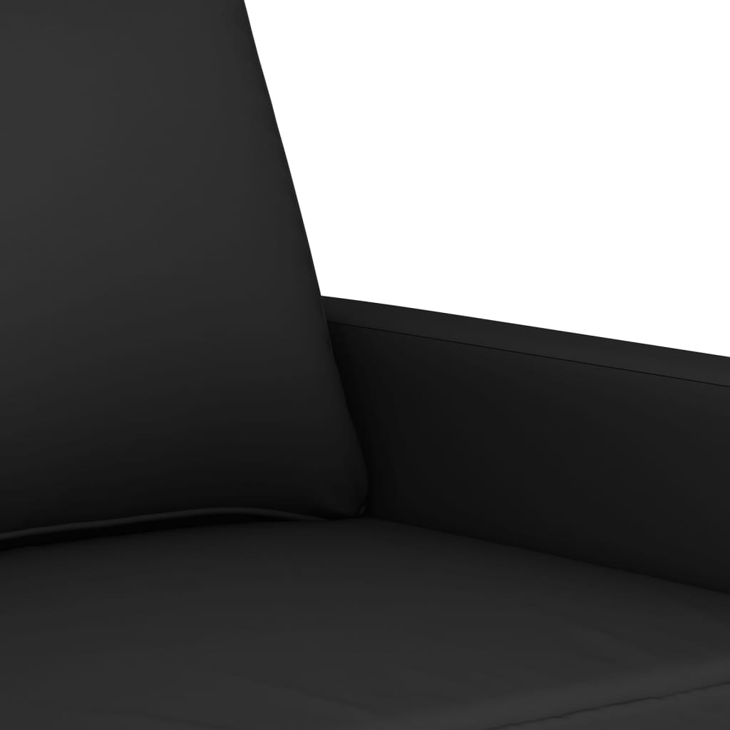 vidaXL Sedežna garnitura 3-delna z vzglavniki črn žamet