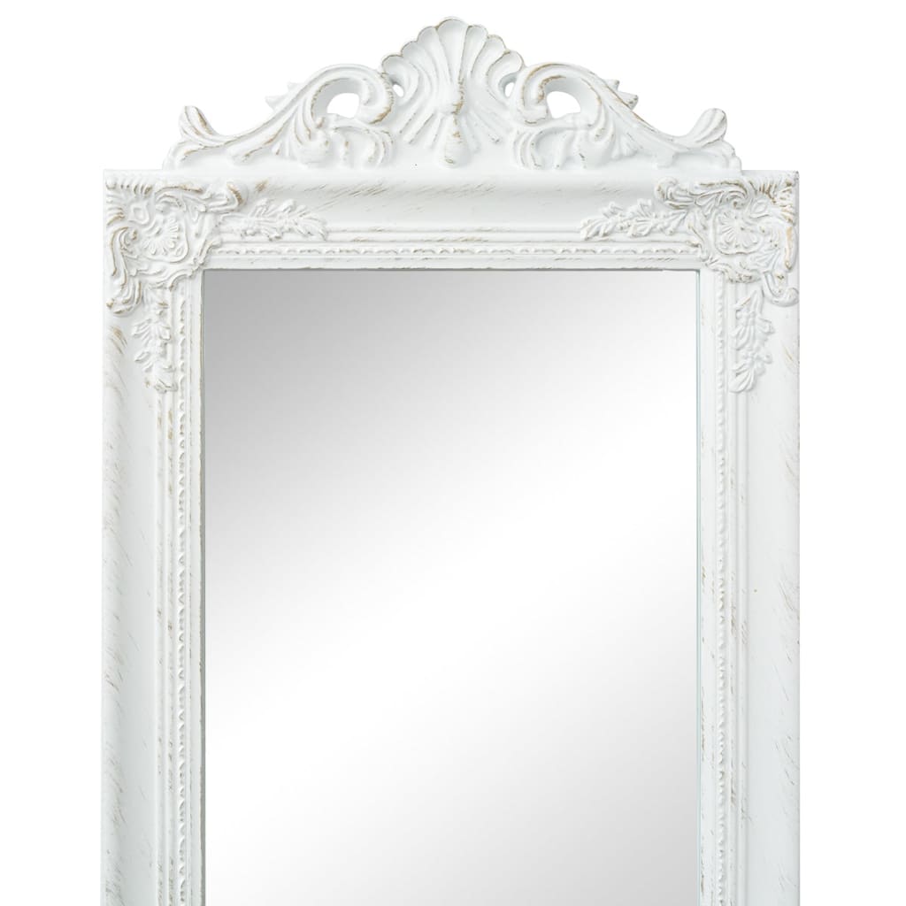 vidaXL Prostostoječe ogledalo baročni stil 160x40 cm belo