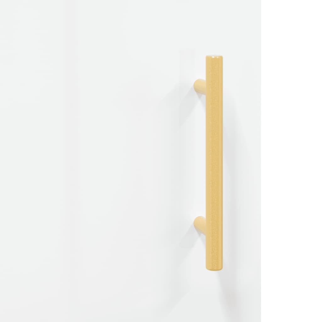 vidaXL Nočna omarica visok sijaj bela 40x40x50 cm inženirski les