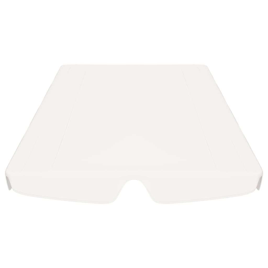 vidaXL Streha za vrtno gugalnico bela 188/168x145/110 cm