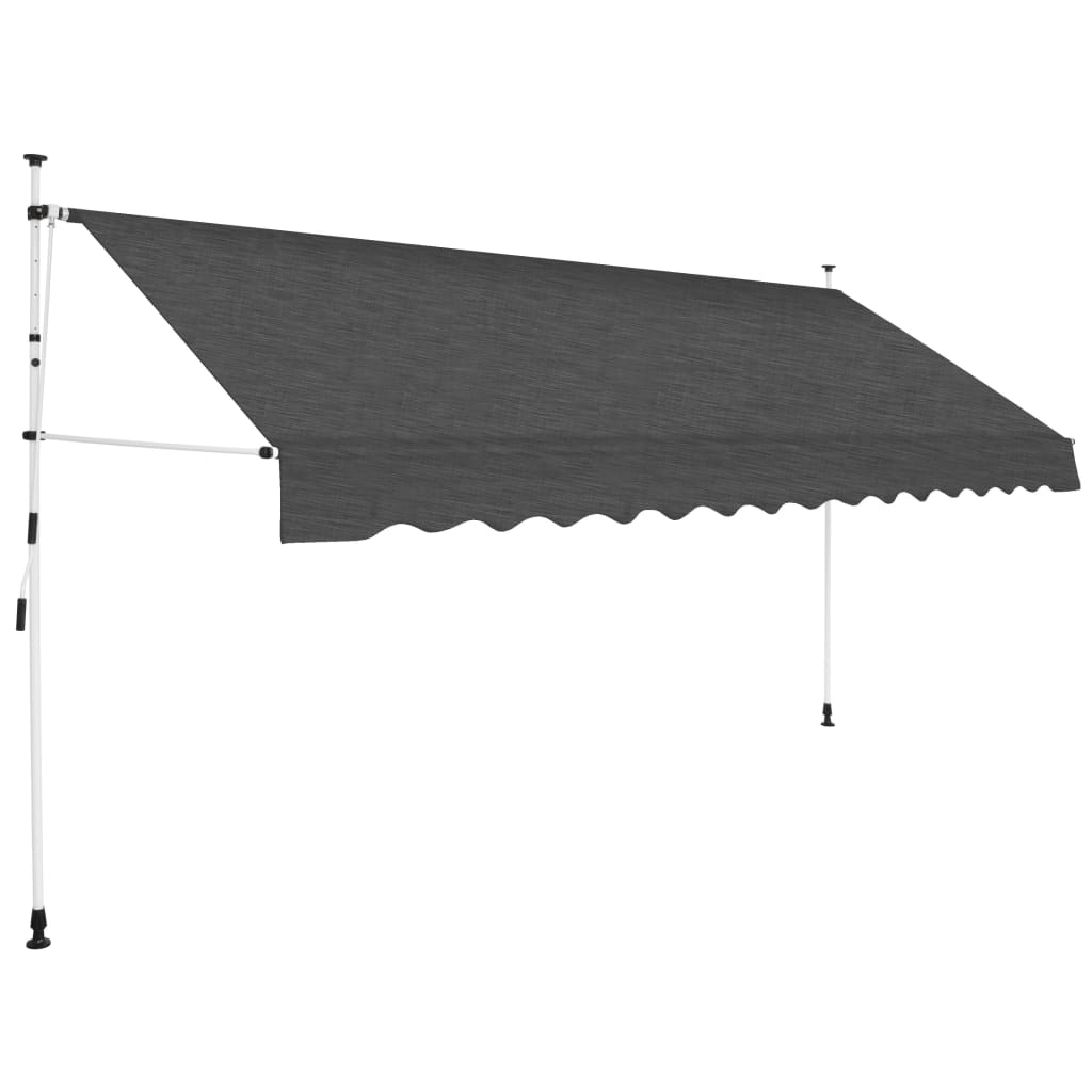 vidaXL Ročno zložljiva tenda 350 cm antracitna