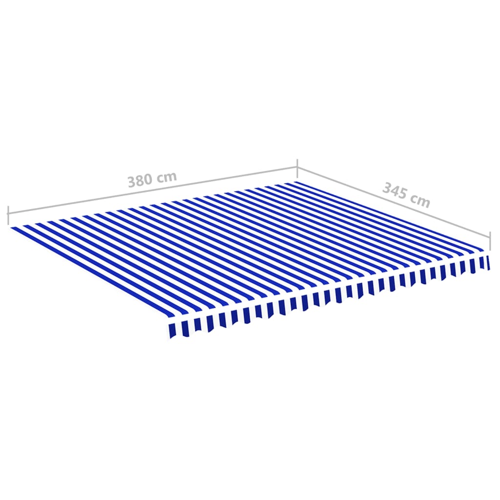 vidaXL Nadomestno blago za tendo modro in belo 4x3,5 m