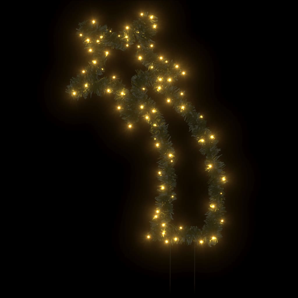 vidaXL Božična svetlobna dekoracija s konicami meteor 80 LED 62 cm