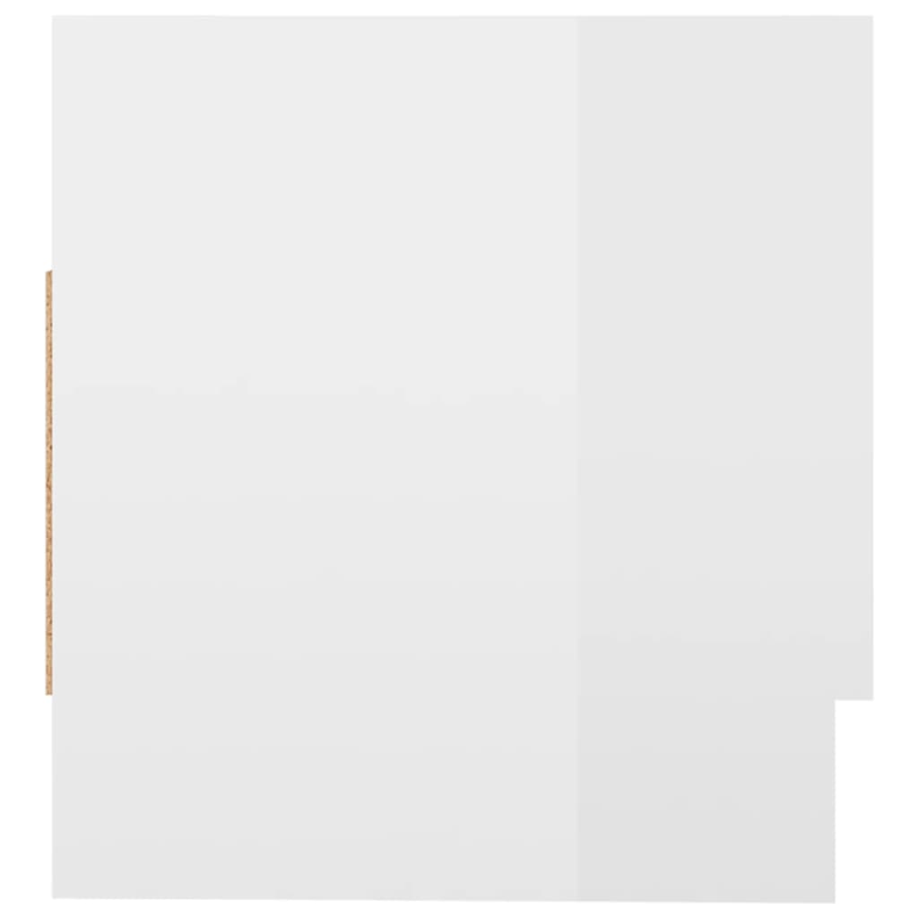 vidaXL Garderobna omara visok sijaj bela 70x32,5x35 cm iverna pl.