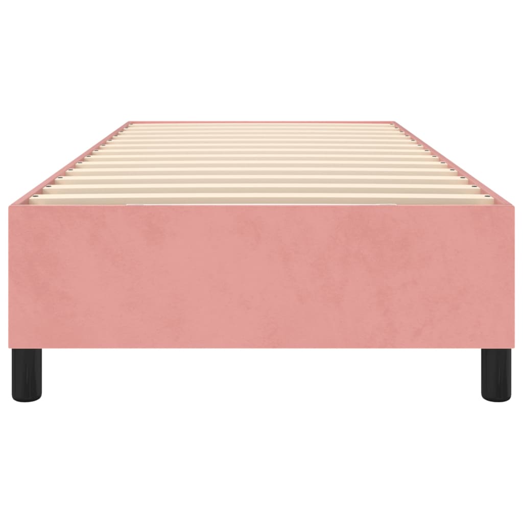vidaXL Box spring posteljni okvir roza 90x190 cm žamet