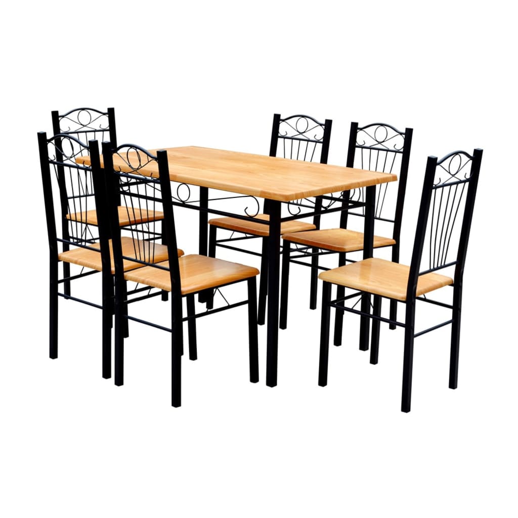 Jedilno mizo in 6 stoli svetloba Les