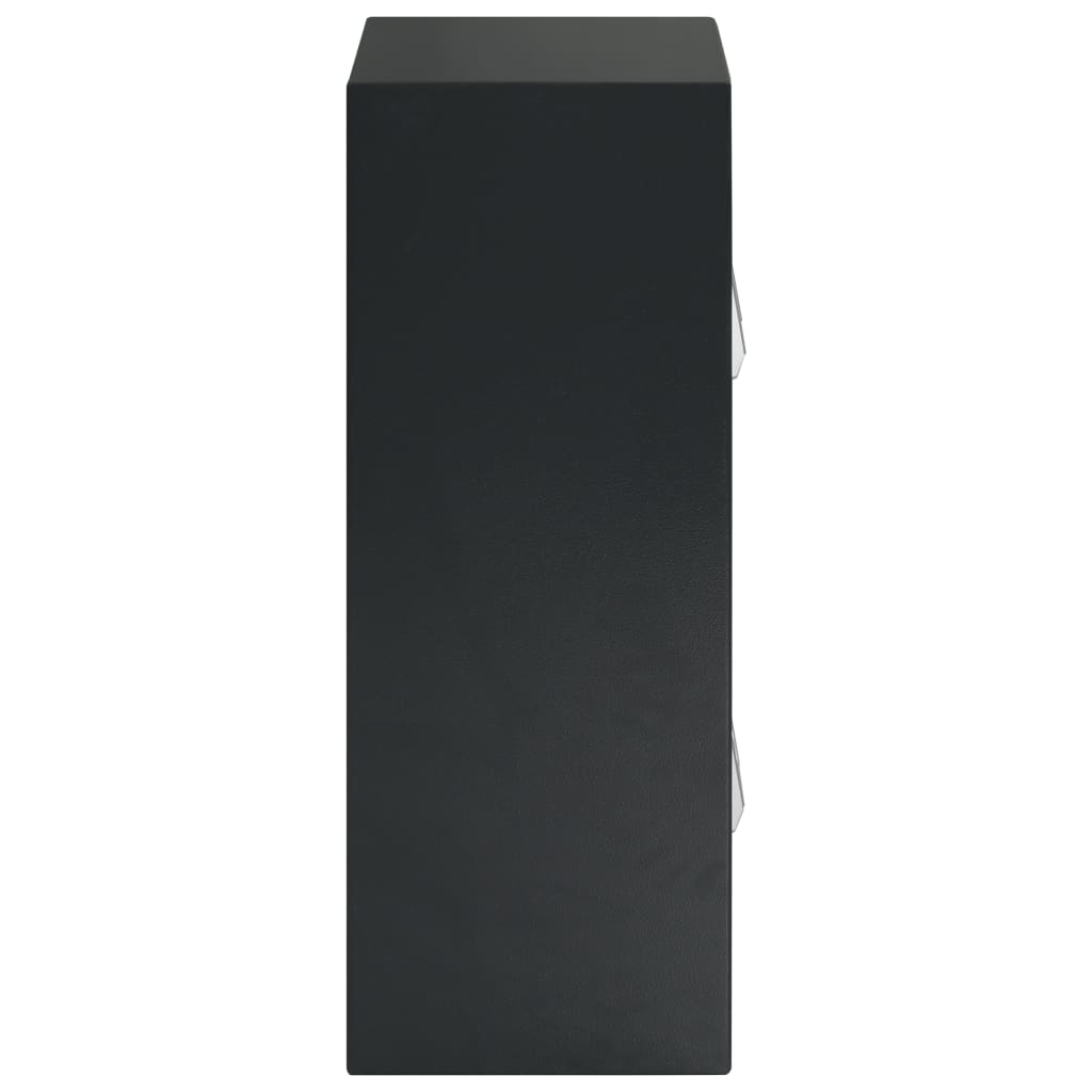 vidaXL Digitalni sef z dvojnimi vrati 35x31x80 cm temno siv