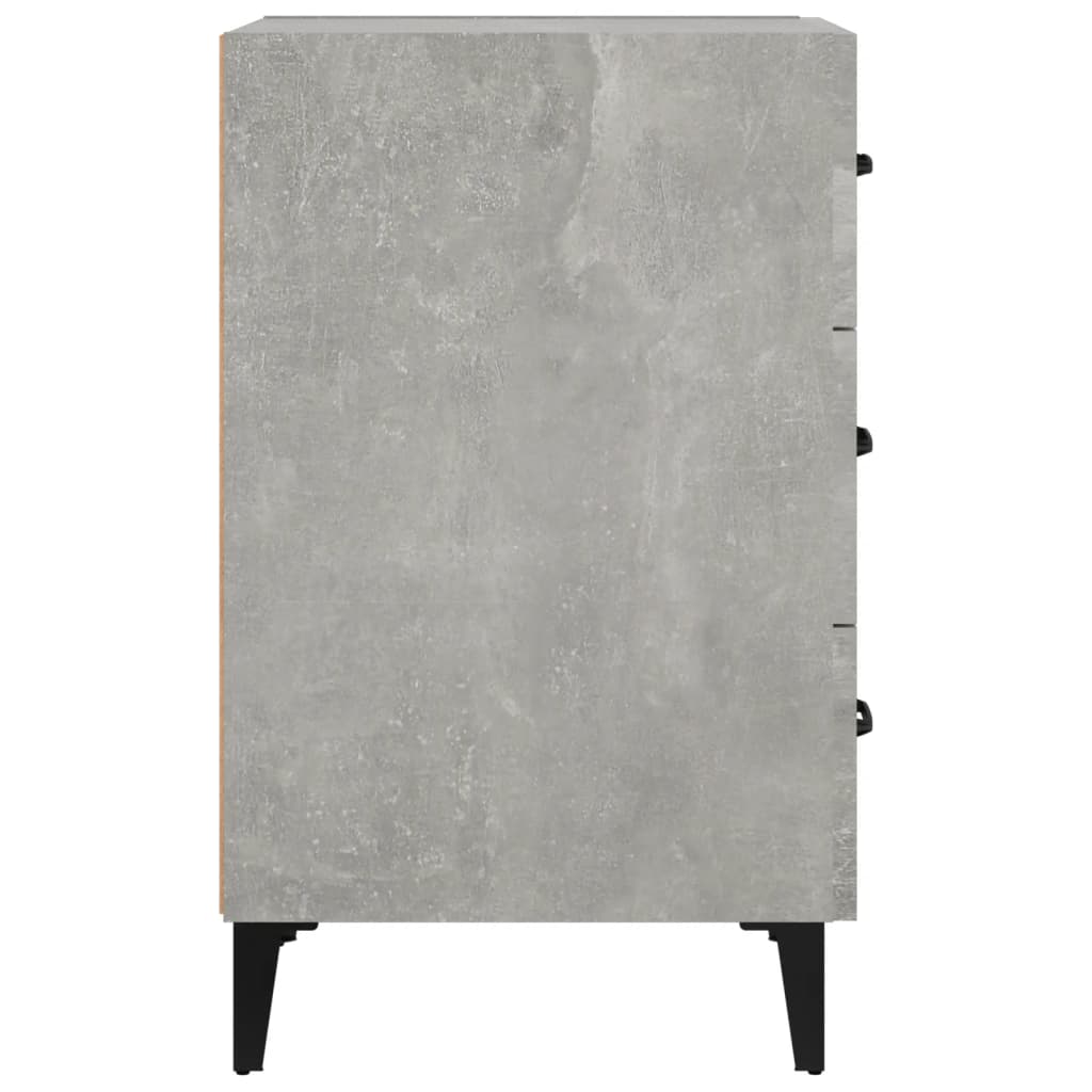 vidaXL Nočna omarica betonsko siva 40x40x66 cm inženirski les