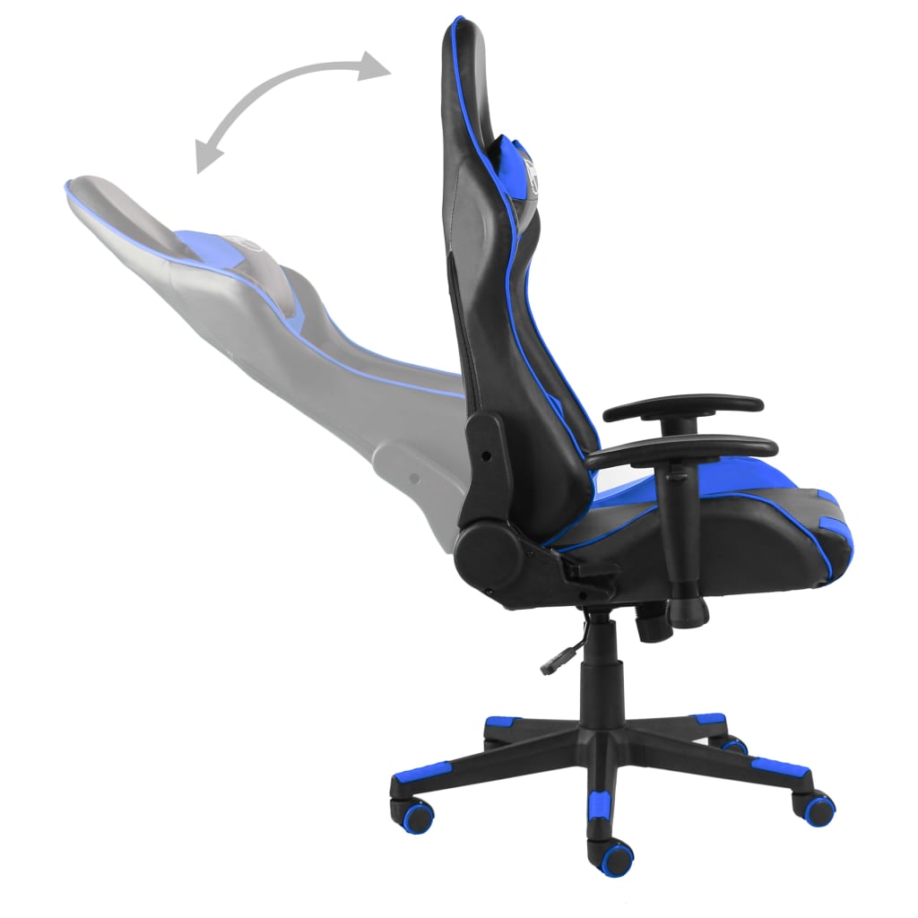vidaXL Vrtljiv gaming stol moder PVC