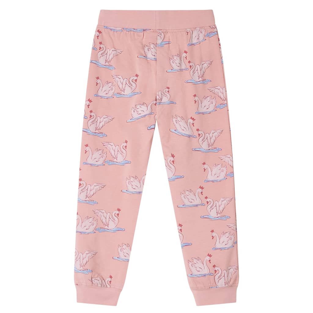 Otroška pižama z dolgimi rokavi svetlo roza 92