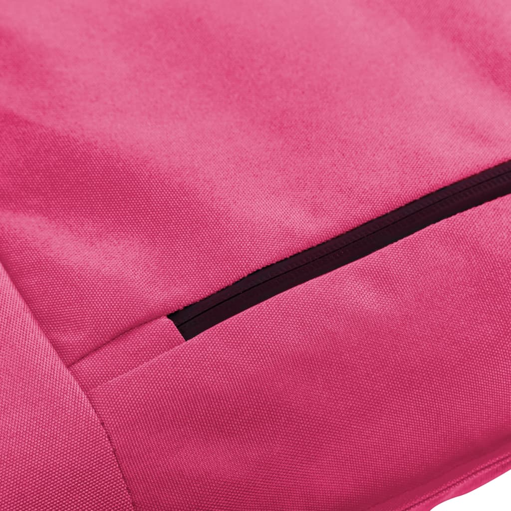 vidaXL Zložljiv ležalnik oksford tkanina roza