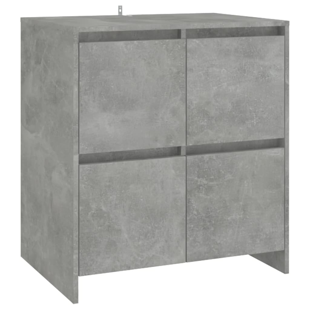 vidaXL Komoda betonsko siva 70x41x75 cm iverna plošča